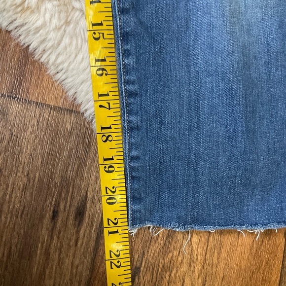 J. Crew Crop Denim Jeans Hi Rise Straight Womens 32 Blue Raw hem - Picture 2 of 7